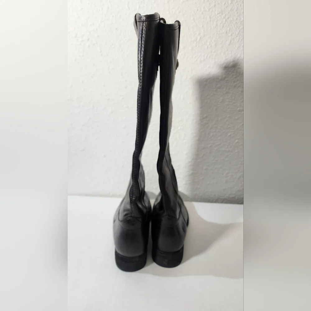 Frye Distressed Leather Tall Riding Boots Size 7 Pull On Made in Mexico New